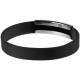 Silicone Bracelet with Metal Plate, Black