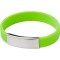 Silicone Bracelet with Metal Plate, Green