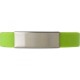 Silicone Bracelet with Metal Plate, Green