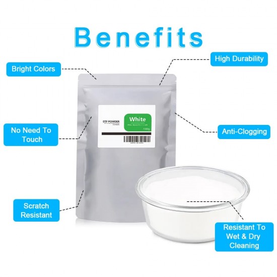 DTF Pudra-pulbere Adeziva, Alba, 1 KG