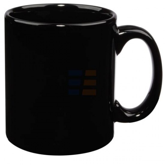 11oz Black Ceramic Coffee Mug "Dublin" (320 ml)