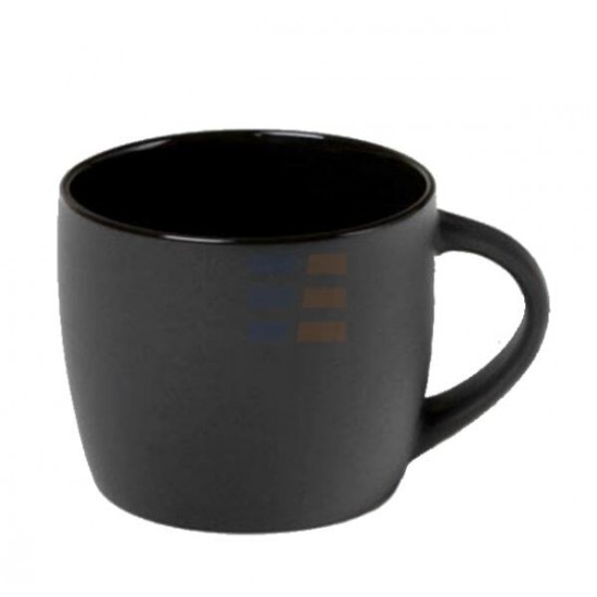 11oz Black Ceramic Coffee Mug "Madrid" (320 ml)