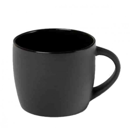 11oz Black Ceramic Coffee Mug "Madrid" (320 ml)