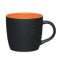 11oz Black-Orange Ceramic Coffee Mug "Madrid" (320 ml)