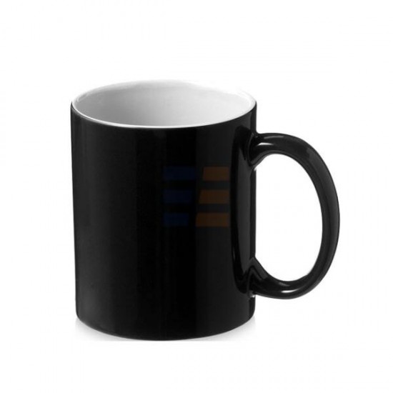 11oz Cana Negru-Alb din Ceramica "Dublin" (320 ml)