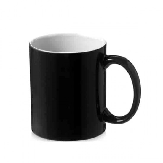 11oz Cana Negru-Alb din Ceramica "Dublin" (320 ml)