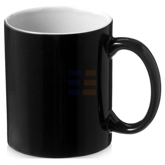 11oz Cana Negru-Alb din Ceramica "Dublin" (320 ml)