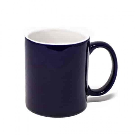 11oz Cana Albastru Inchis-Alb din Ceramica "Dublin" (320 ml)