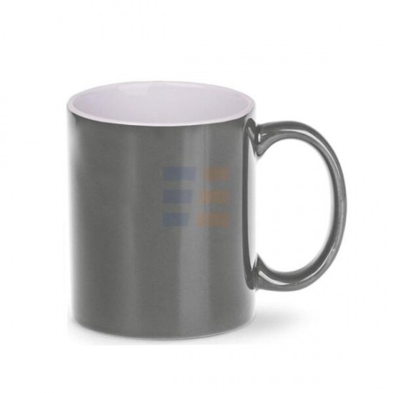 11oz Серая-Белая Керамическая Кружка "Dublin" (320 мл)