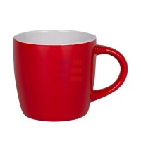 11oz Красная-Белая Керамическая Кружка "Madrid" (320 мл)