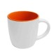 11oz Белая-Оранжевая Керамическая Кружка "Madrid" (320 мл)