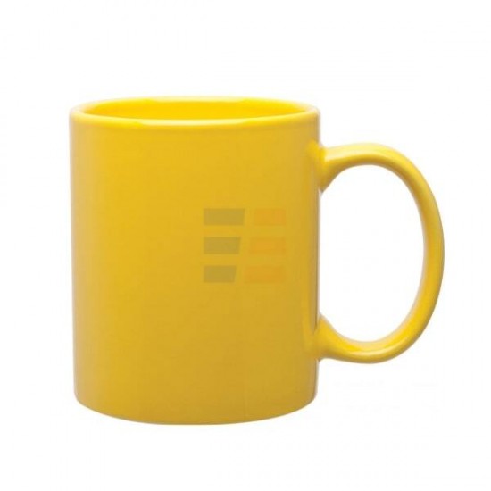 11oz Yellow Ceramic Coffee Mug "Dublin" (320 ml)