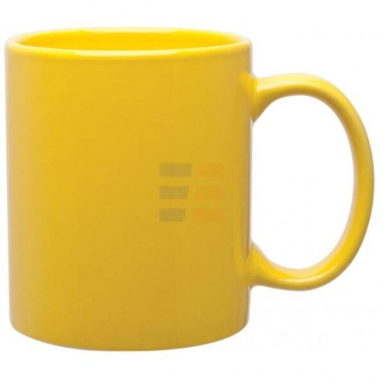 11oz Yellow Ceramic Coffee Mug "Dublin" (320 ml)