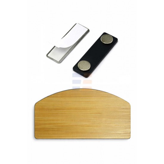 Bamboo Magnet Name Badge (76x45 mm)