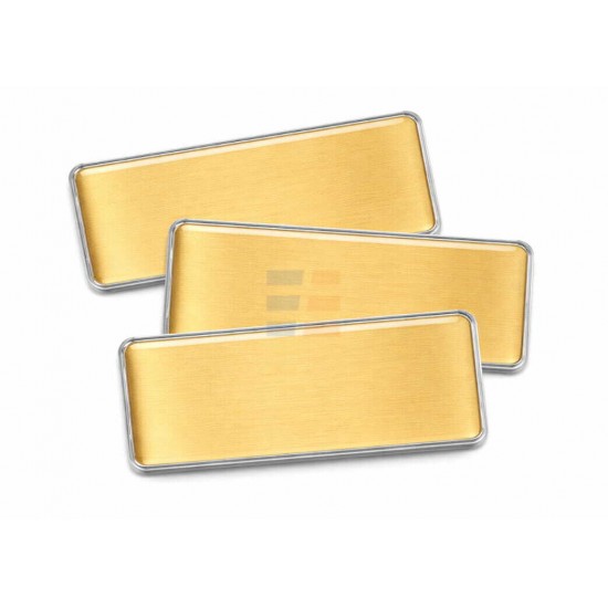 Sublimation Lens Cover Name Badge, Gold