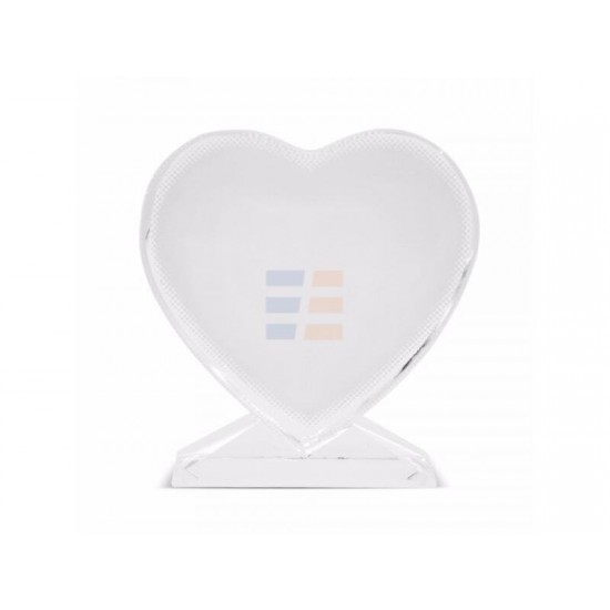 Sublimation Heart Screen Glass Crystal, 10.5x11 cm