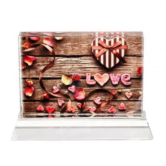 Cristal Foto de Sublimare, Dreptunghi Orizontal, 16x11 cm