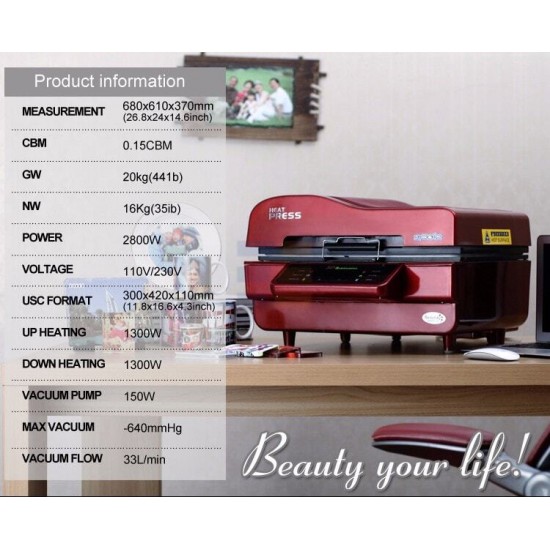 Presa Termica 3D Vacuum