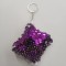 Сублимационный Брелок с Блестками / Пайетками, Квадратный, Фиолетовый