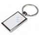 Sublimation Silver Metal Keychain, Rectangular