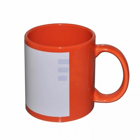 11oz Sublimation Orange Ceramic Coffee Mug with Printable White Area (320 ml)