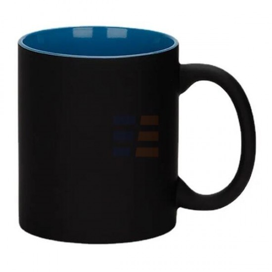 11oz Sublimation Matte Black-Blue Magic Color Changing Coffee Mug (320 ml)