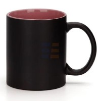 11oz Sublimation Matte Black-Pink Magic Color Changing Coffee Mug (320 ml)