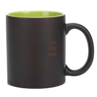 11oz Sublimation Matte Black-Green Magic Color Changing Coffee Mug (320 ml)