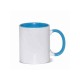 11oz Sublimation Light Blue Inner And Handle Ceramic Coffee Mug (320 ml)