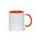 11oz Керамическая Кружка, Внутри и Ручка Оранжевая (320 мл)