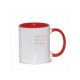 11oz Керамическая Кружка, Внутри и Ручка Красная (320 мл)