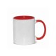 11oz Керамическая Кружка, Внутри и Ручка Красная (320 мл)