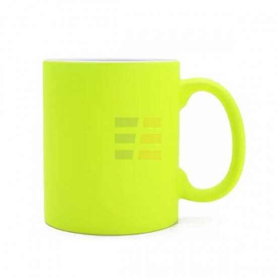 11oz Сублимационная Кружка, Неоновый Желтый (320 мл)