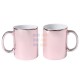 11oz Sublimation Pink Mirror Plated Ceramic Coffee Mug (320 ml)
