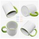 11oz Sublimation Light Green Rim And Handle Ceramic Coffee Mug (320 ml)