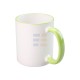 11oz Sublimation Light Green Rim And Handle Ceramic Coffee Mug (320 ml)