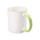 11oz Sublimation Light Green Rim And Handle Ceramic Coffee Mug (320 ml)