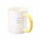 11oz Sublimation Yellow Rim And Handle Ceramic Coffee Mug (320 ml)