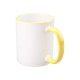 11oz Sublimation Yellow Rim And Handle Ceramic Coffee Mug (320 ml)