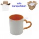 11oz Sublimation Heart Shaped Handle Orange Ceramic Coffee Mug With Individual Gift Box (320 ml)