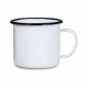 12oz White Sublimation Enamel Black Edge Mug with Individual Gift Box (350 ml)