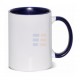 15oz Sublimation Inner and Handle Dark Blue Ceramic Coffee Mug (440 ml)