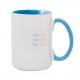 15oz Sublimation Inner and Handle Light Blue Ceramic Coffee Mug (440 ml)