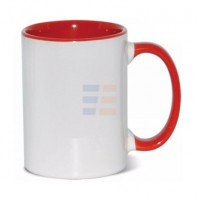 15oz Sublimation Inner and Handle Red Ceramic Coffee Mug (440 ml)