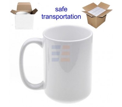 15oz Белая Сублимационная Кружка в инд. упаковке (440 мл) 15oz Белая Сублимационная Кружка в инд. упаковке (440 мл)