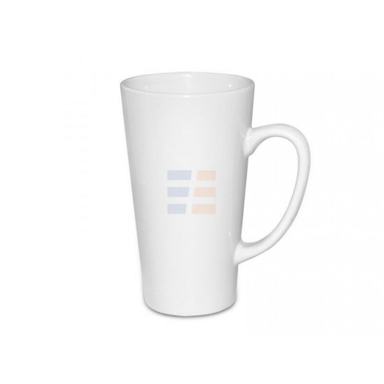 17oz White Sublimation Ceramic Conical Latte Mug With Individual Gift Box (500 ml)