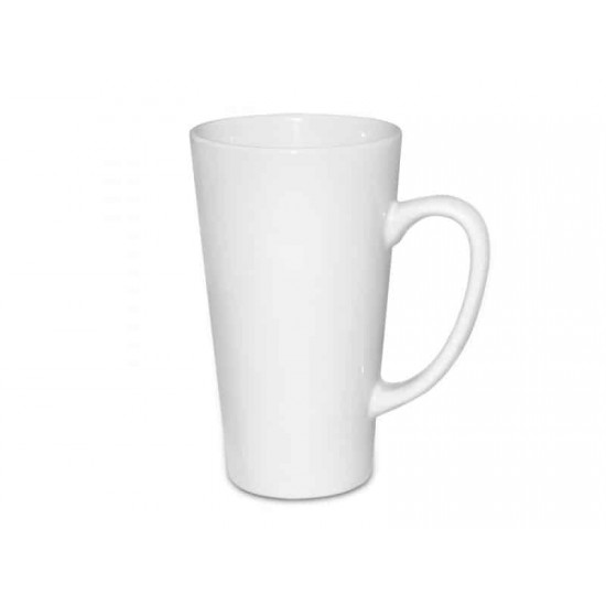17oz White Sublimation Ceramic Conical Latte Mug With Individual Gift Box (500 ml)