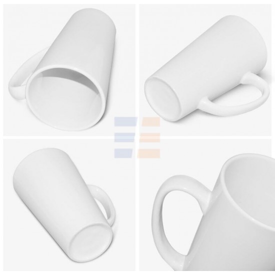 17oz White Sublimation Ceramic Conical Latte Mug With Individual Gift Box (500 ml)