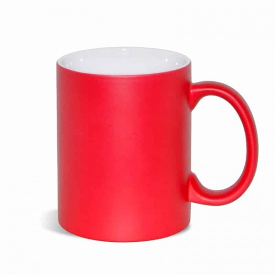 11oz Cana Magic Cameleon de Sublimare, Termosensibila, Rosu, Mat (320 ml)