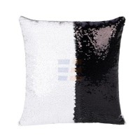 Fata de Perna de Sublimare, Neagra / Alba, cu Paiete, 40x40 cm